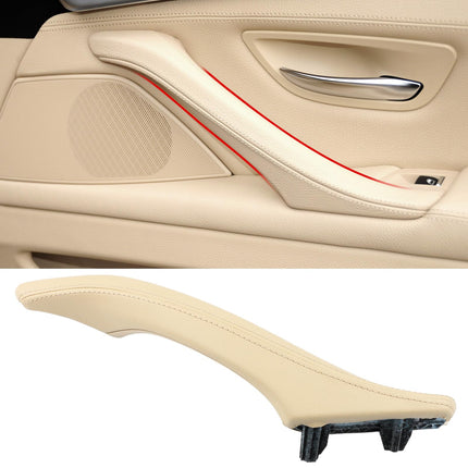 BMW 5 Series F10/F11 2010-2016 Right Interior Door Handle (Leather, Beige) | Jaronx