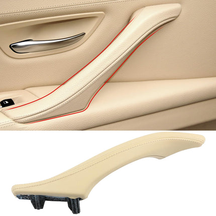 BMW 5 Series F10/F11 2010-2016 Left Rear Door Handle (Leather, Beige) | Jaronx