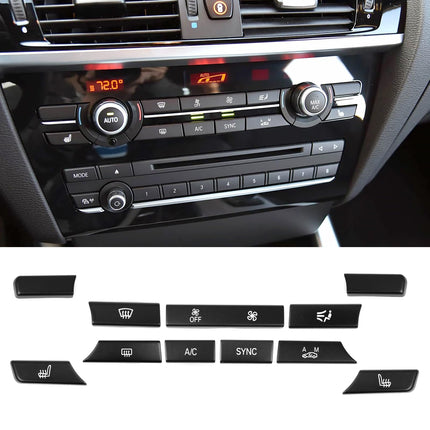 For BMW Climate AC Buttons X3 F25 2014-2016/X4 F26 2014-2017 11PCS,A/C Climate Control Air Conditioning Panel Switch Buttons Replacement Compatible with BMW X3 F25/X4 F26 fit for 64116825513| Jaronx