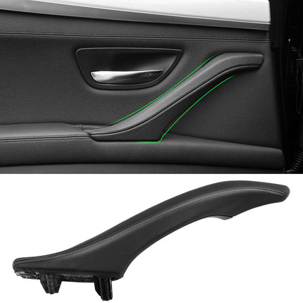 BMW 5 Series F10/F11 2010-2016 Left Rear Door Handle (Leather, Black) | Jaronx