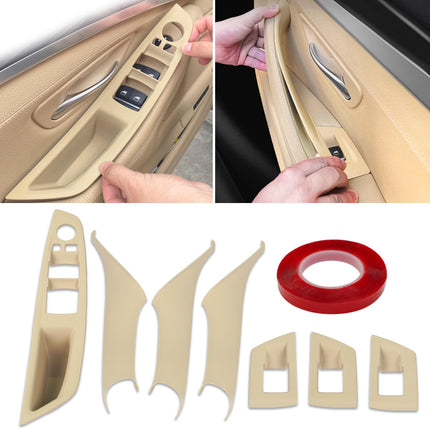 BMW 5 Series F10/F11 Door Handle Covers | 7PCS Beige Kit  | Jaronx
