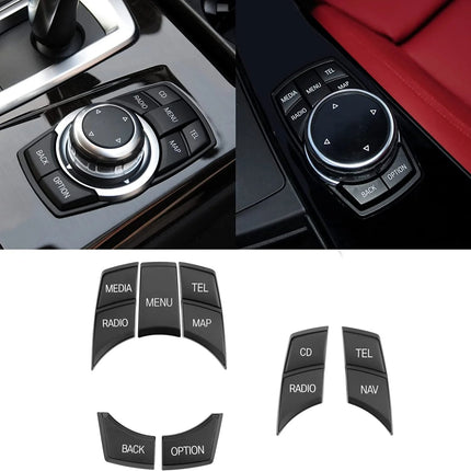 Modified For BMW iDrive Auto Parts Button Covers | 7PCS