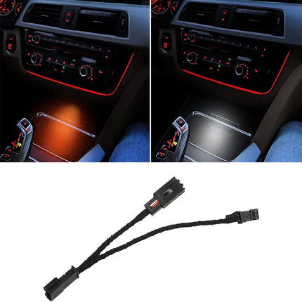 Compatible With BMW Cup Holder Ambient Light - Orange+White