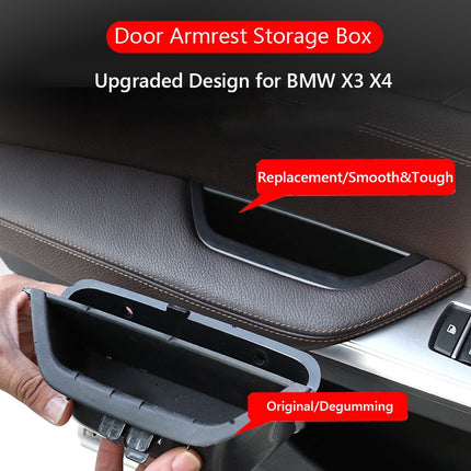 For BMW X3 X4 Door Armrest Storage Box