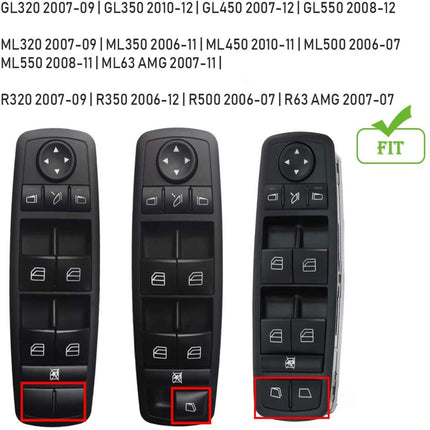 2PCS Compatible with Mercedes Benz Power Window Switch Button Covers