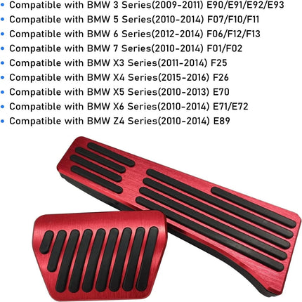 Upgraded For BMW Gas Pedal and Brake Pedal Covers - B Model Red