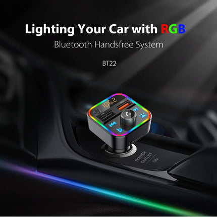 Bluetooth Transmitter With Big Knob-On/Off LED Surround Lights