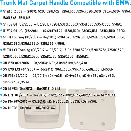 Compatible with BMW 5'/X5/X6 Trunk Carpet Handle