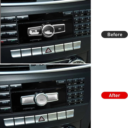 Compatible with Mercedes Benz B/C/E/G Class Radio Button Cover Stickers-Large