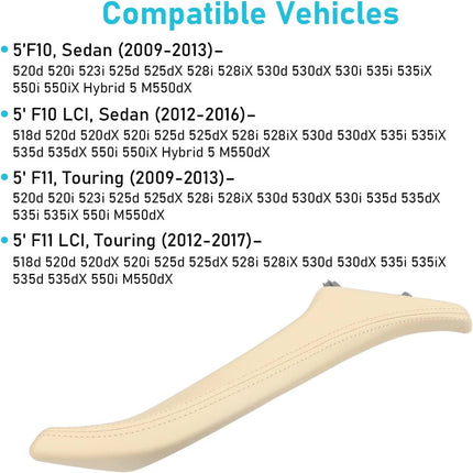 Upgraded For BMW 5 Series Car Door Handle Outer Cover-F10/F11 | Beige-Right