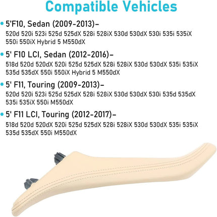 Modified For BMW 5 Series Car Door Handle Outer Cover-F10/F11 | Beige-Left