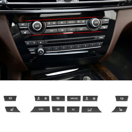 12PCS-Modified for BMW 5'/6'/7'/X5/X6 Climate Control Button Covers