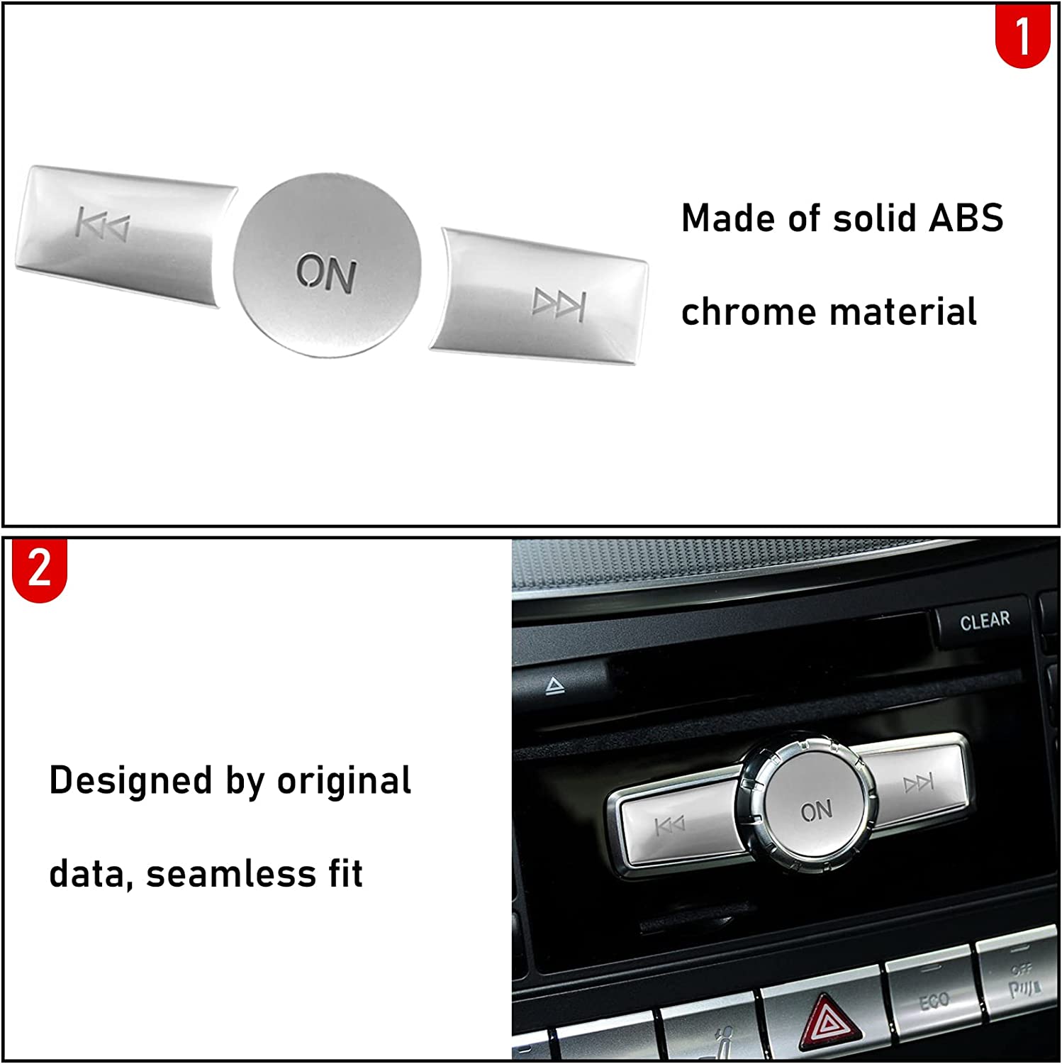 Radio Button Covers for Mercedes Benz B/C/E/G Class-Large