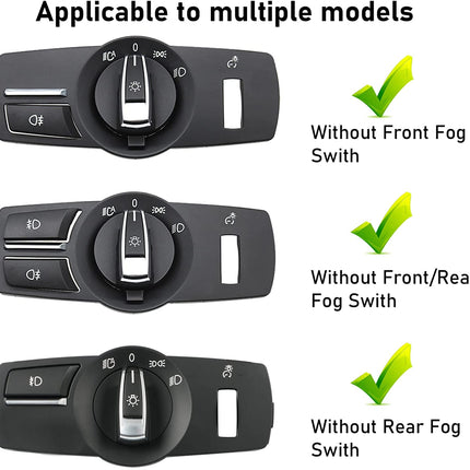 Compatible with BMW Headlight Switch Knob Button Covers | 4PCS