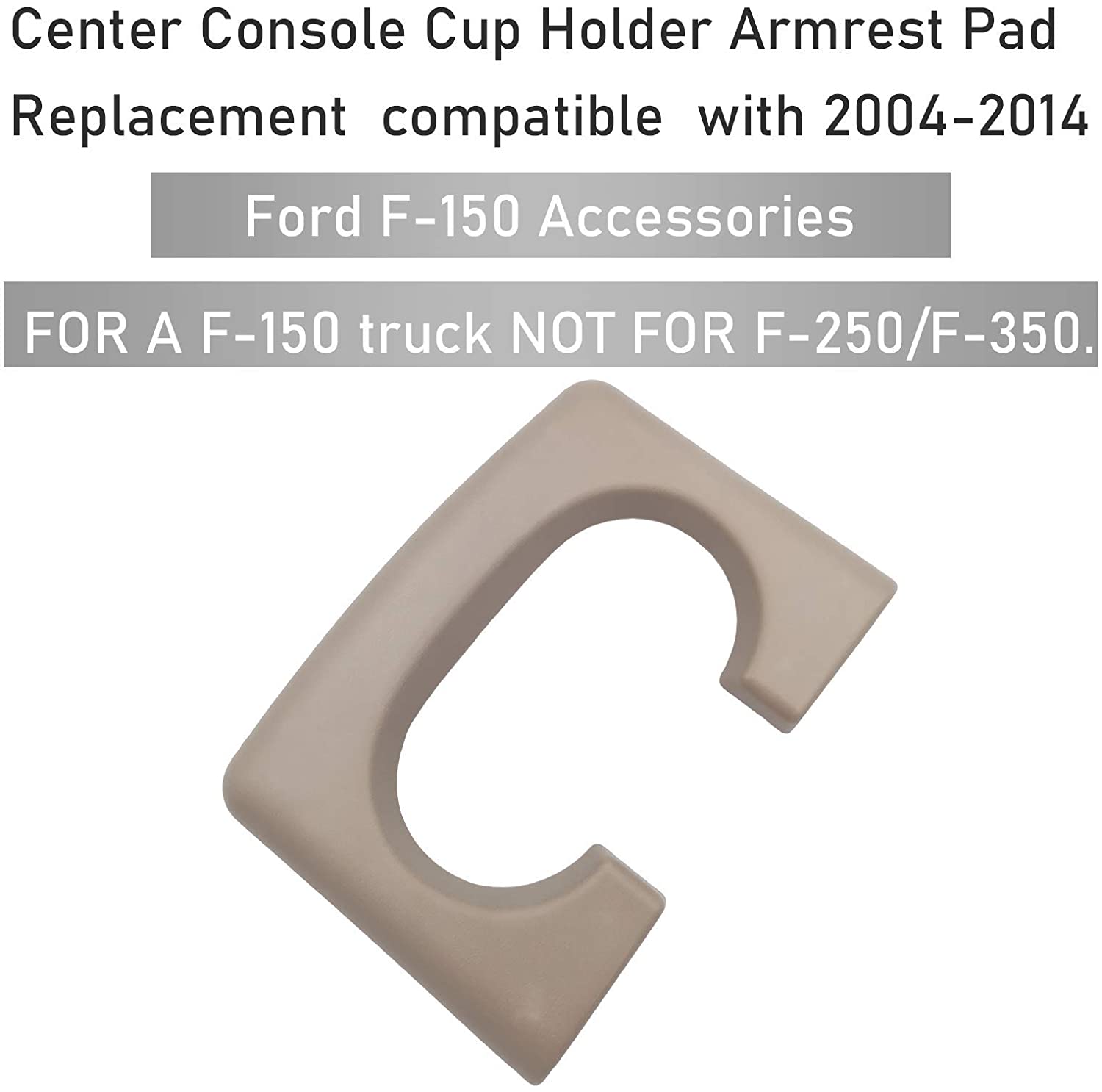 Jijiamotor13 Center Console Cup Holder Armrest Cover Pad For Ford F-150 Pickup 2004-2014 - Front Center - Plastic - Direct Replacement