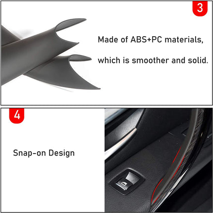 2PCS-Compatible with BMW 3 Series Car Door Handle-F30/F31/F80 | Black