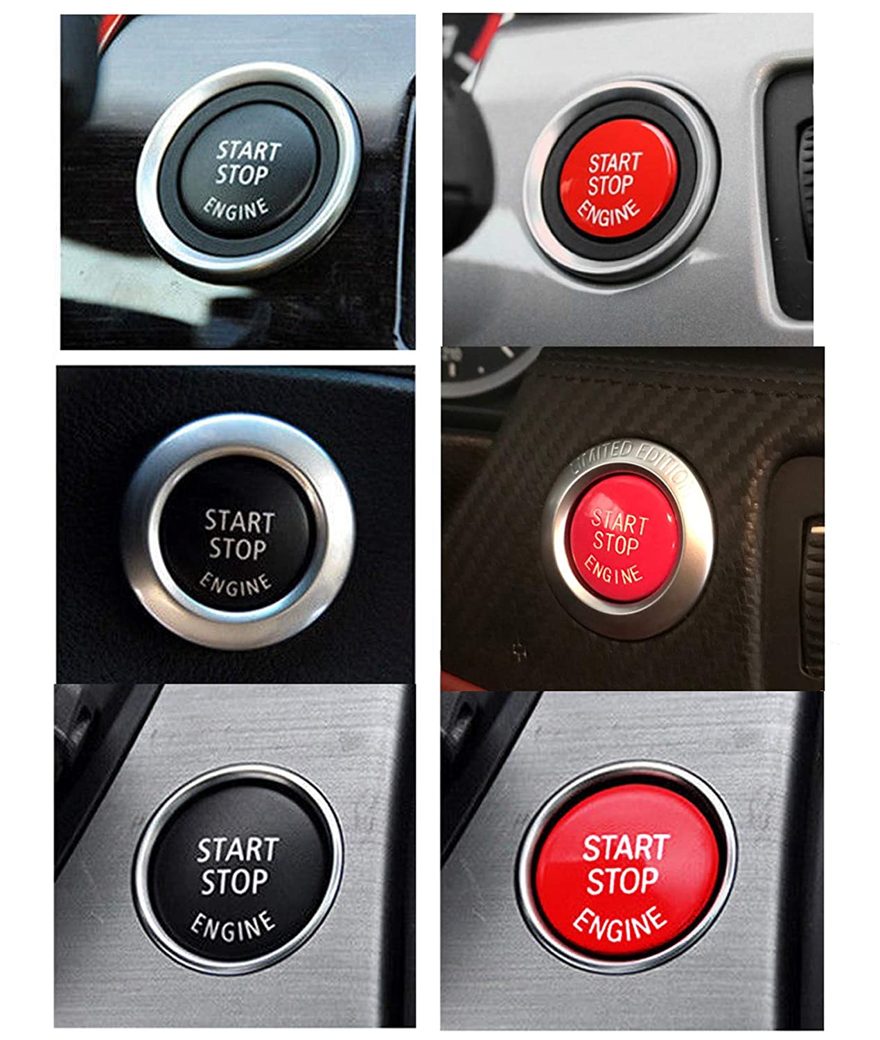 For BMW E-Chassis Red Start Stop Button Covers | Jaronx