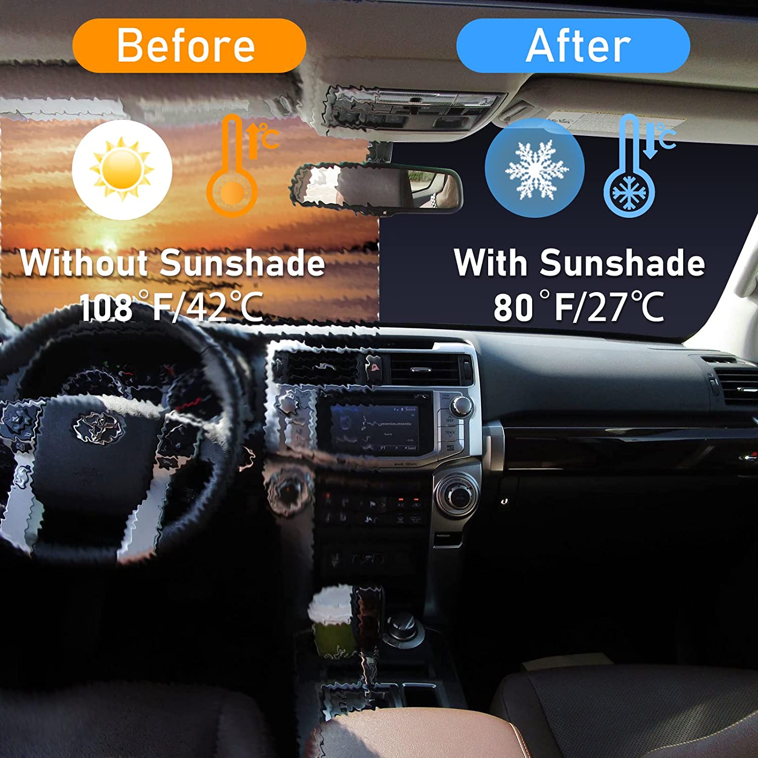 Compatible With Toyota 4Runner Windshield Cover | Jaronx