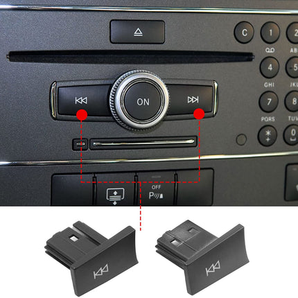 For Mercedes Benz C/GLK Class Radio Forward Back Button Covers-Small