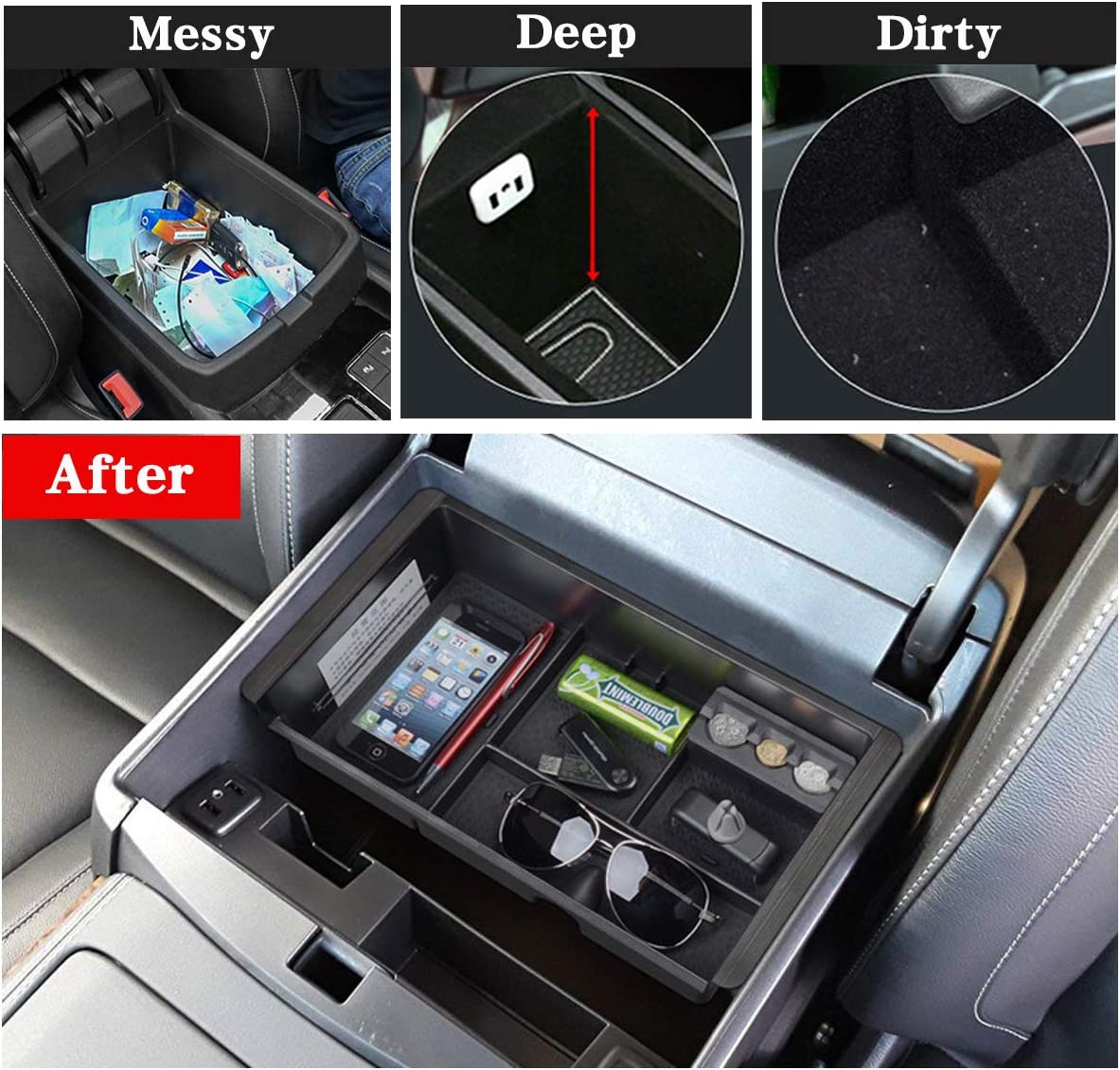 Interior Center Console Box For GMC Center Console Organizer - Center Console Sub Box | Jaronx