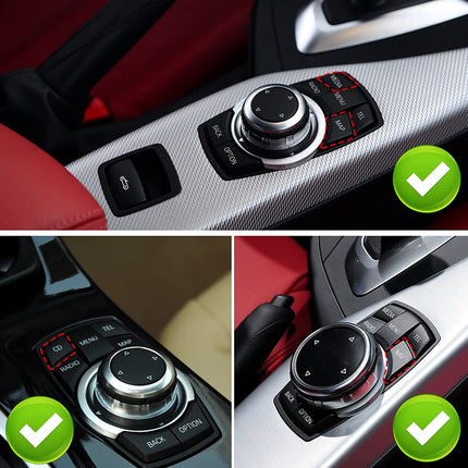 Modified For BMW iDrive Auto Parts Button Covers | 7PCS