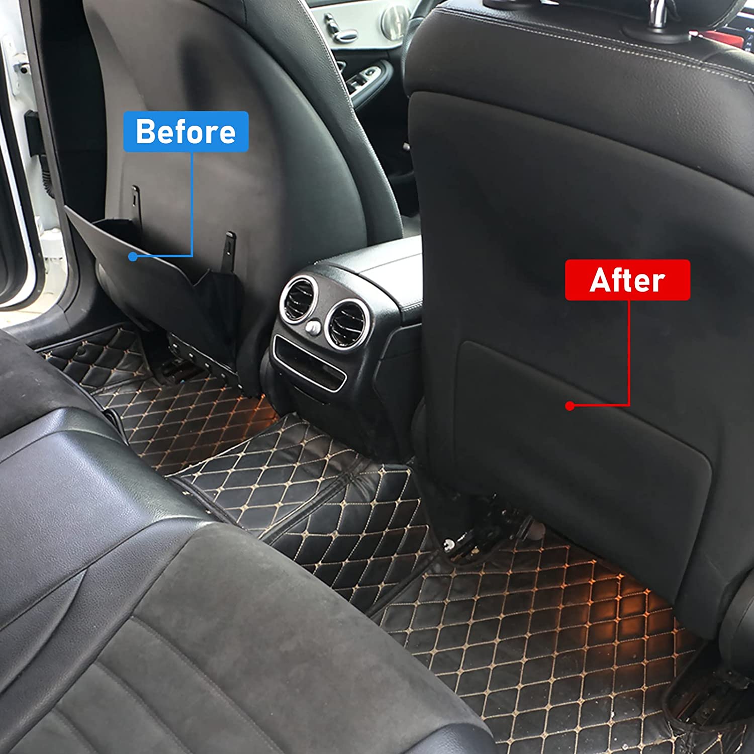 Car Front Left Right Seatback Backrest Pocket Panel Cover Trim For