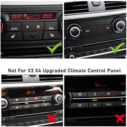 Compatible with BMW 1'/3'/X1/X3/X4 Series A/C Climate Control Button Covers