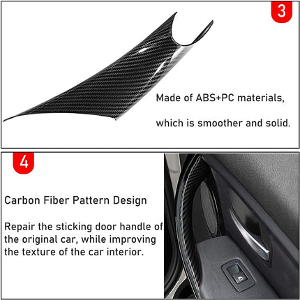 2PCS-Upgraded For BMW 3 Series Car Door Handle-F30/F31/F80 | Carbon Fiber