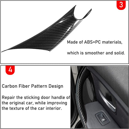 Upgraded For BMW 3 Series Car Door Handle-F30/F31/F80 2pcs| Carbon Fiber | Jaronx