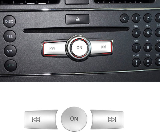 For Mercedes Benz C/GLK Class Radio Button Cover Stickers-Small Replacement | Jaronx