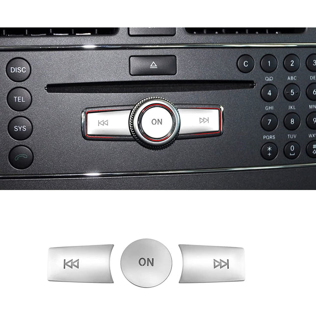 For Mercedes Benz C/GLK Class Radio Button Cover Stickers-Small Replacement | Jaronx