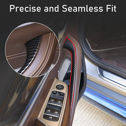 2PCS-Compatible with BMW 5 Series Car Door Handle-G30/G31/F90-Carbon Fiber