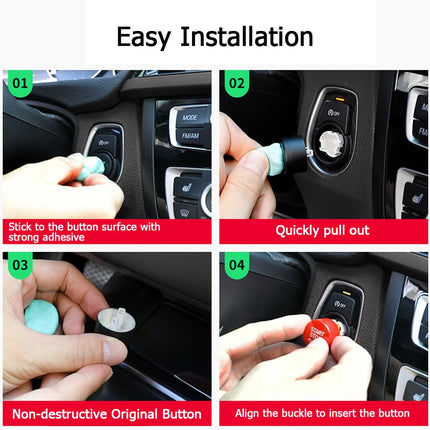 Upgraded For BMW Red Start Stop Button Covers