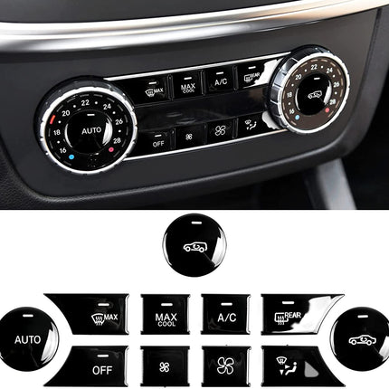 11PCS-Compatible with Mercedes Benz A/C Climate Control Button Covers