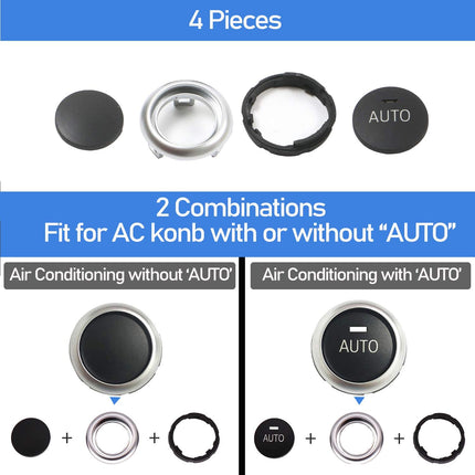 Modified for BMW 5/6/7/X5/X6 Air Conditioning Knob Button Covers