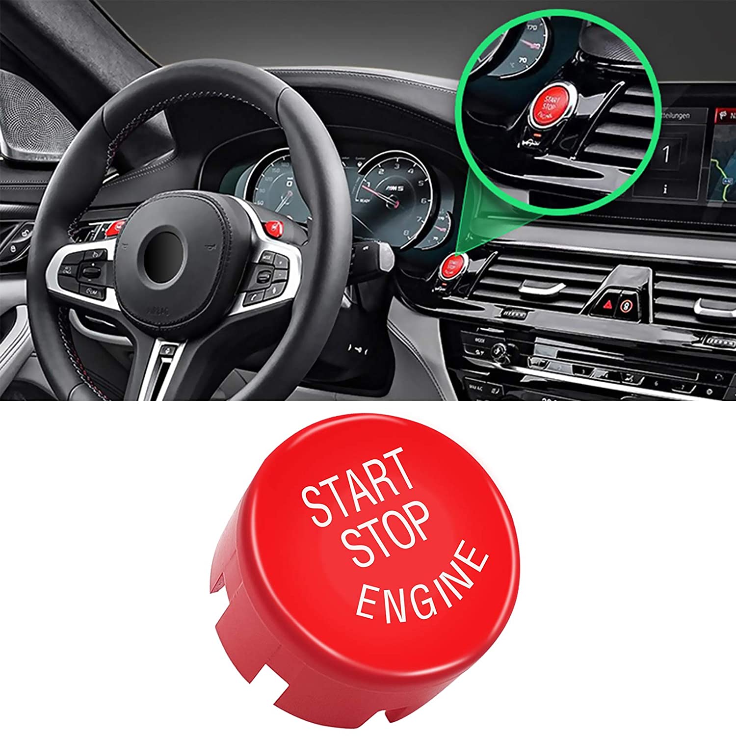thumbnail image 2 of Xotic Tech Sport Blue Start/Stop Engine Button Cover For BMW F30, F10, F01, F15, G01, G30 2 of 6