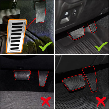 For Dodge RAM 1500 No-Drill Pedal Covers Aluminum Alloy | Jaronx
