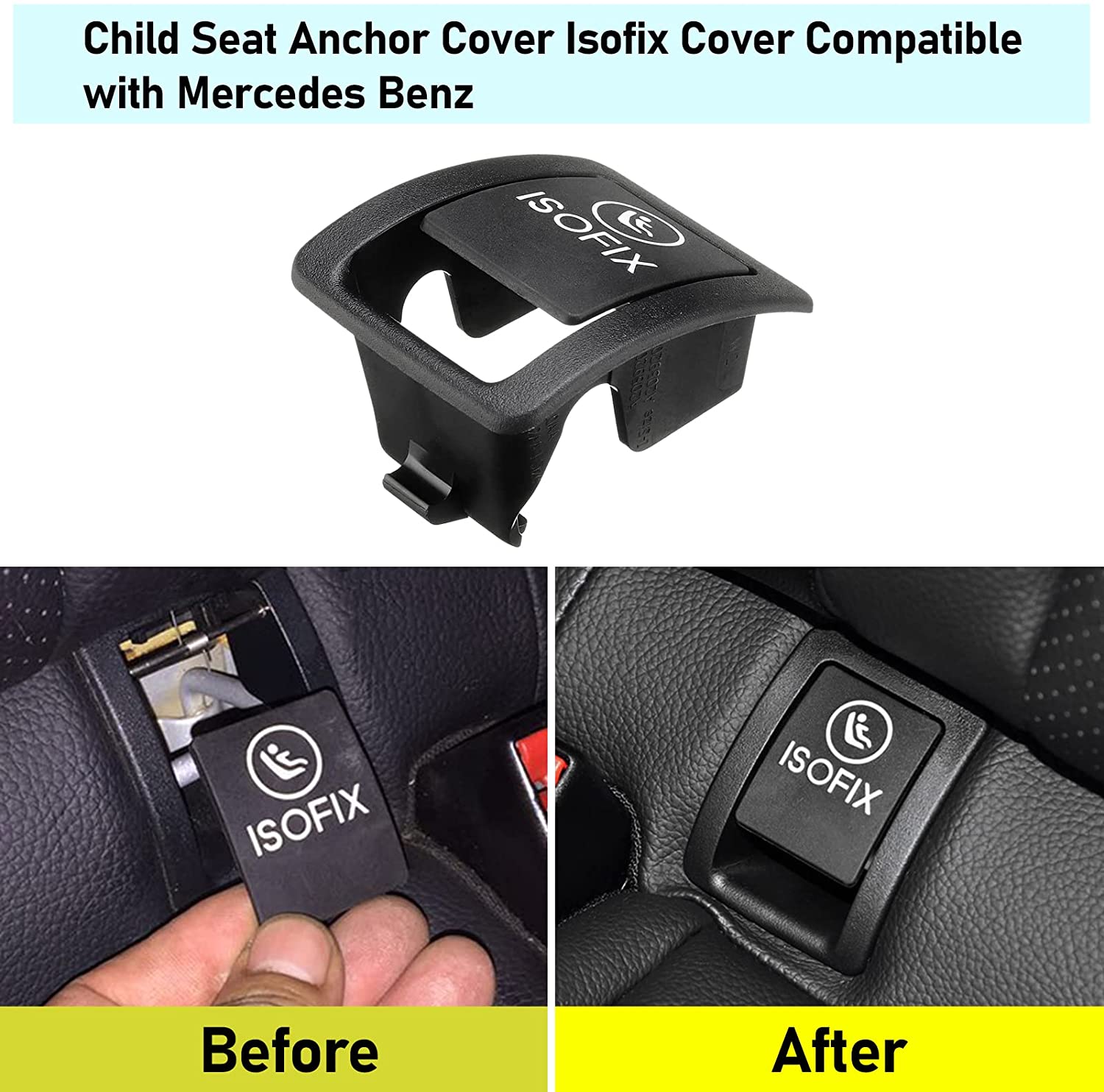 For Mercedes Benz Isofix Child Seat Anchor Cover Jaronx