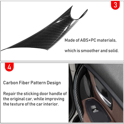 2PCS-Upgraded For BMW 3/4 Series Car Door Handle-F30/F31/F32/F36... | Carbon Fiber