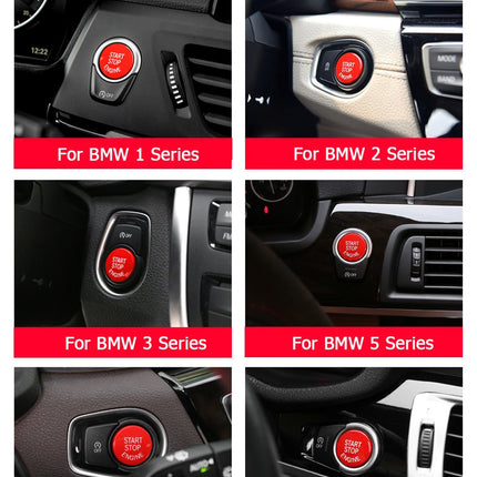 Upgraded For BMW Red Start Stop Button Covers