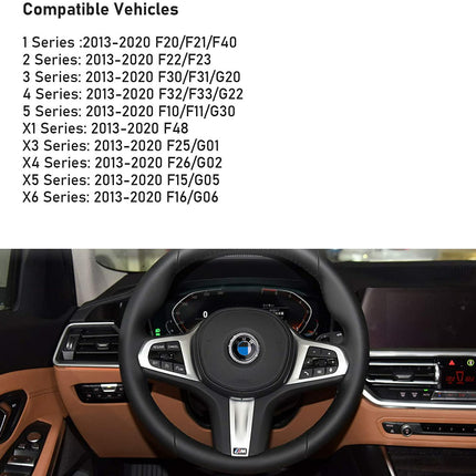 Upgraded For BMW Crystal Bling Steering Wheel Emblem