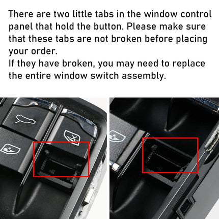 Modified For Porsche Power Window Switch Button Covers