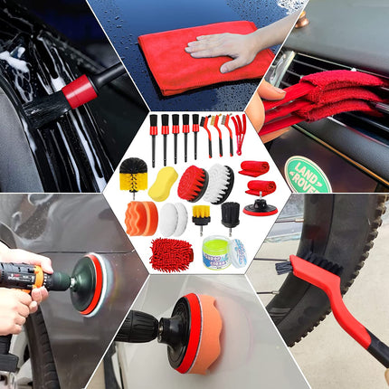 24PCS Cleaning Kit including Drill Brush Set | Jaronx