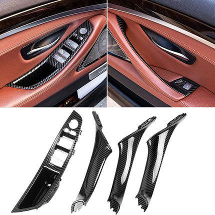 BMW 5 Door Handle 7PCS Kit, F10/F11 Carbon Fiber Pattern Door Handles