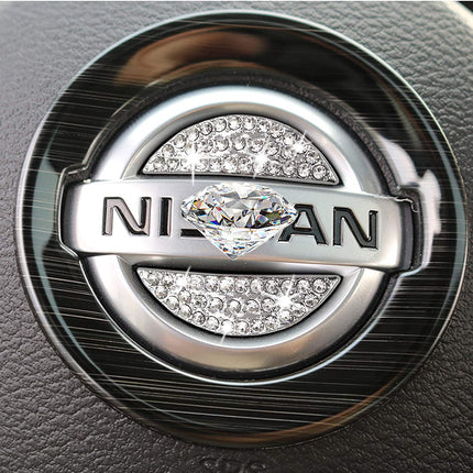 Modified For NISSAN Crystal Bling Steering Wheel Emblem