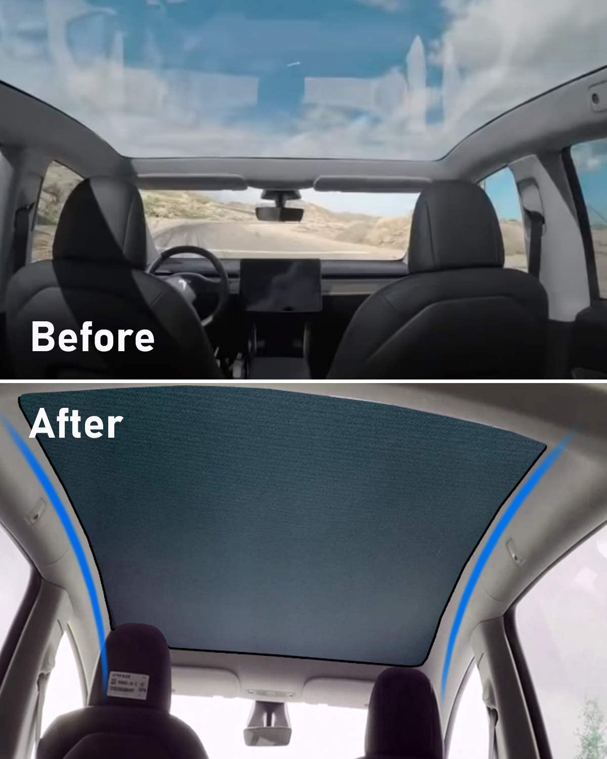 For Tesla Model Y Sunroof Cover
